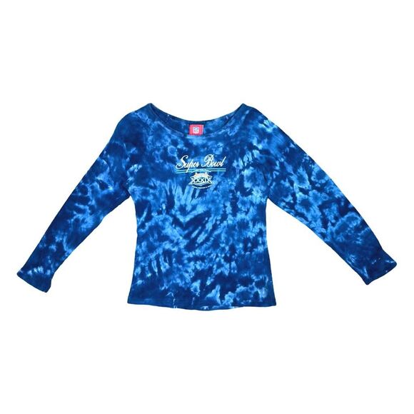Vintage NFL 2005 Super Bowl XXXIX Embroidered Tie Dye Top - Size Large - Picture 1 of 5